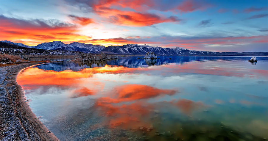 Sunset Photograph - Mono Lake Sunset 3 by Tomasz Dziubinski