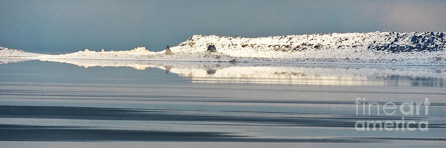 Mono Lake Winter Reflection Photograph by L J Oakes
