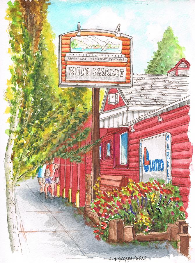 Mono Market near Mono Lake in Lee Vining-California Painting by Carlos G Groppa