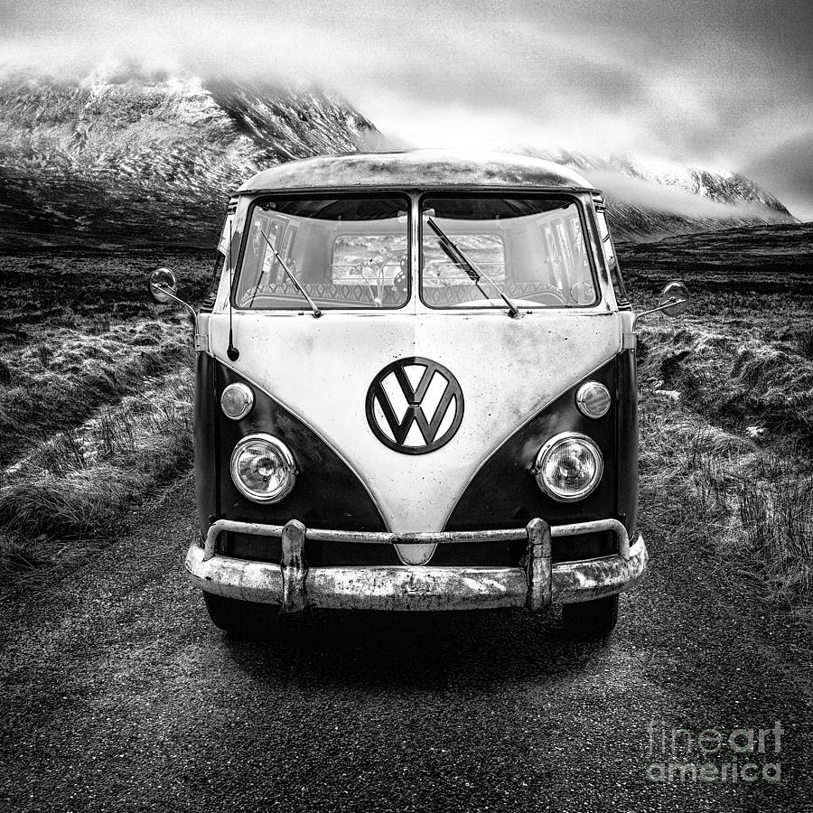 James Bond Photograph - Mono VW Camper Scotland  by John Farnan