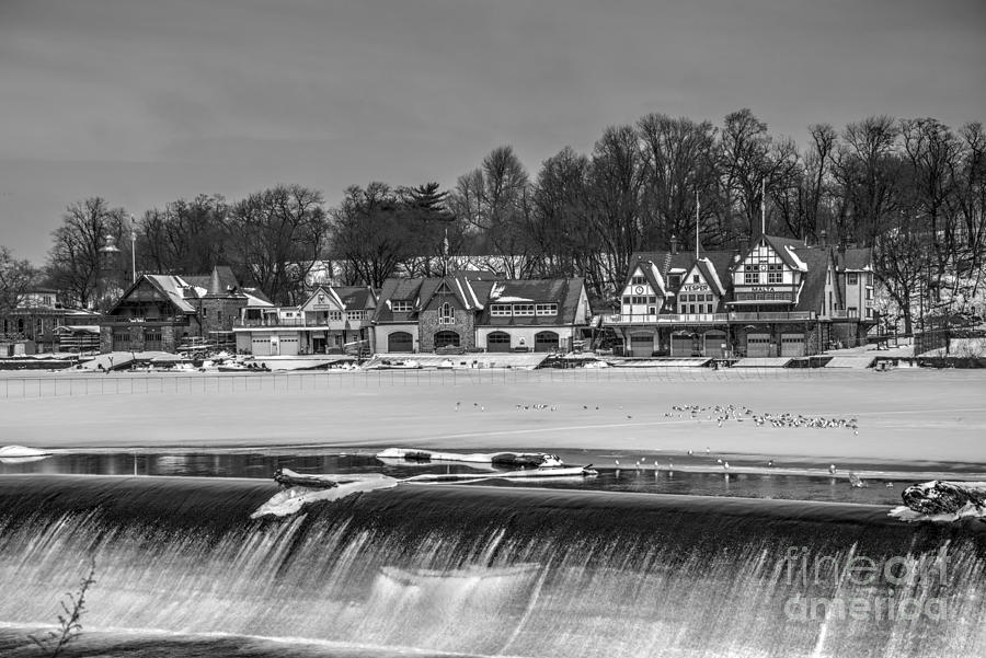Ben Photograph - Monochrome Boathouse Row by Mark Ayzenberg Ben Photograph - Monochrome Boathouse Row by Mark Ayzenberg