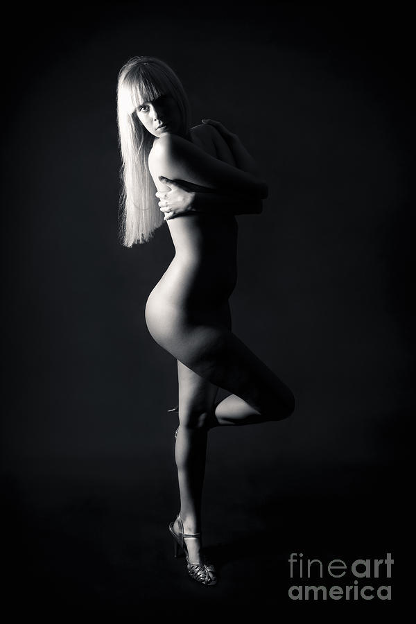 Nude Photograph - Monochrome Silhouette by Jochen Schoenfeld