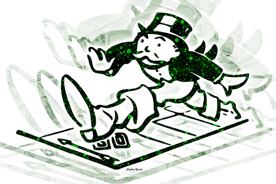 Monopoly Man - Go Digital Art by Stephen Younts
