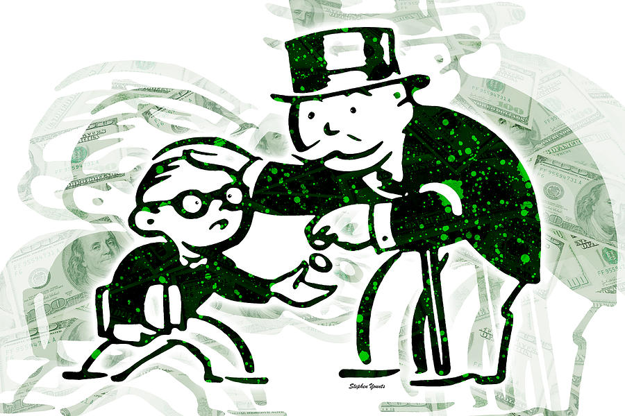 Monopoly Man - School Tax Digital Art by Stephen Younts