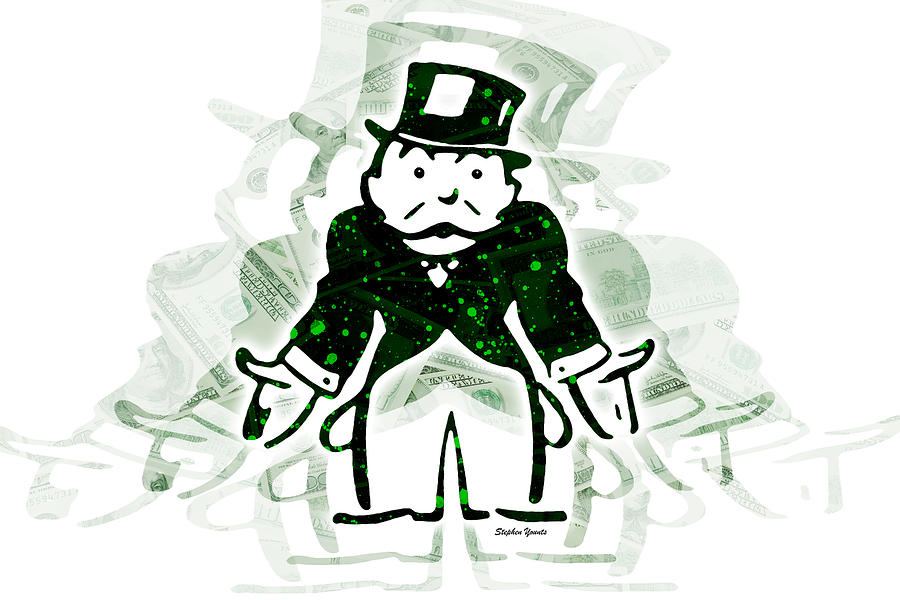 Monopoly Man - Tax Digital Art by Stephen Younts