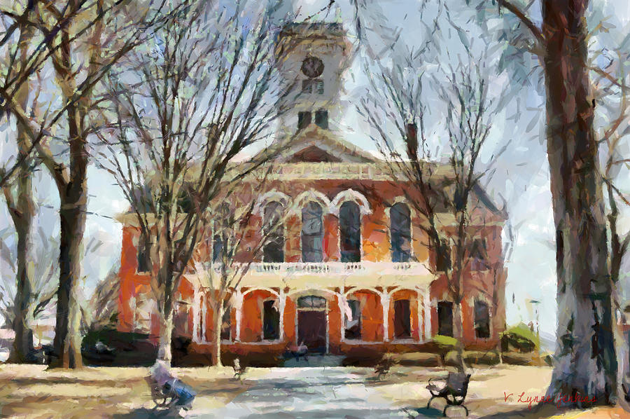 Monroe Georgia Courthouse Painting by Lynne Jenkins