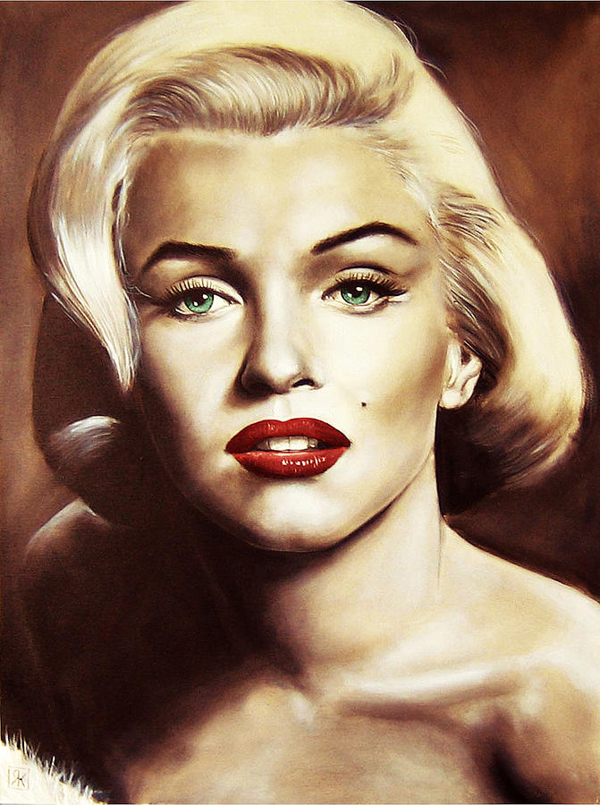 Monroe Marilyn Painting by Janet St Onge