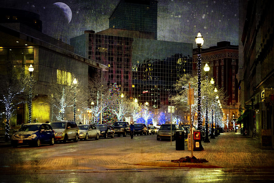 Monroe Street Christmas Photograph by Evie Carrier