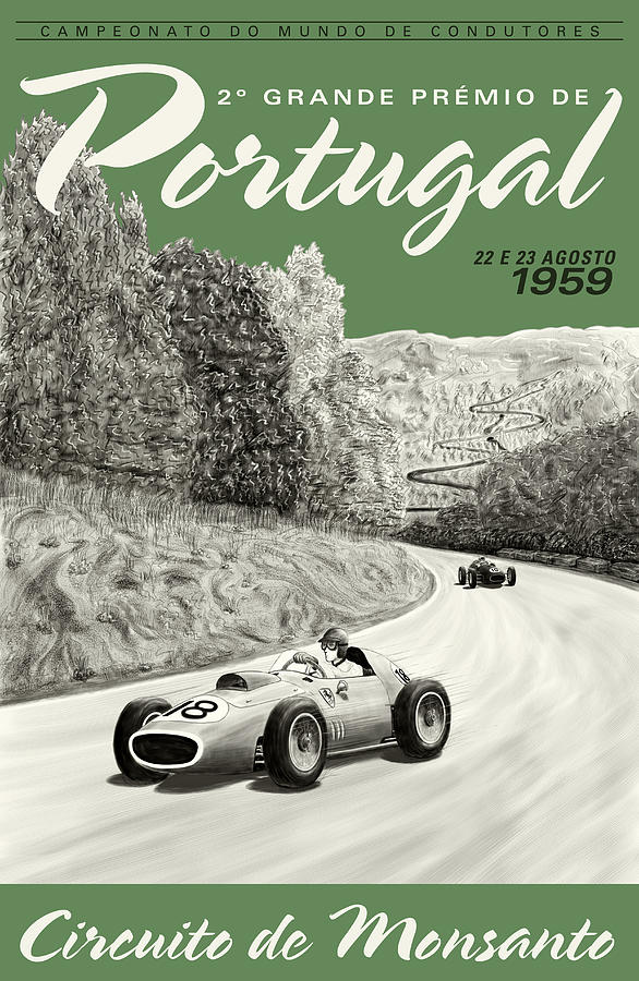 Monsanto Portugal Grand Prix 1959 Digital Art by Georgia Clare