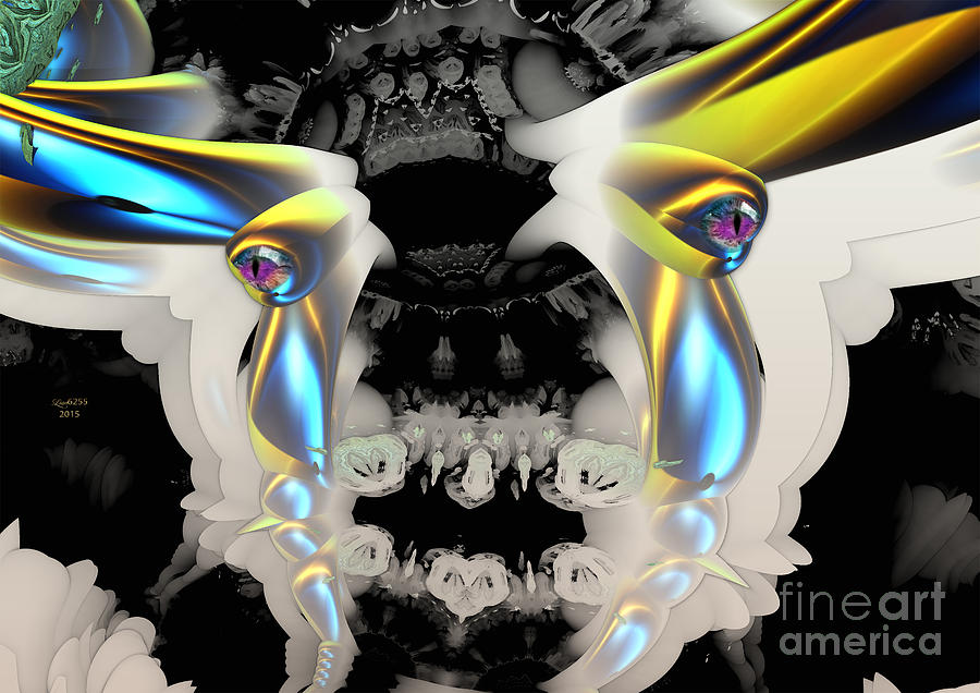 Abstract Digital Art - Monster by Melissa Messick