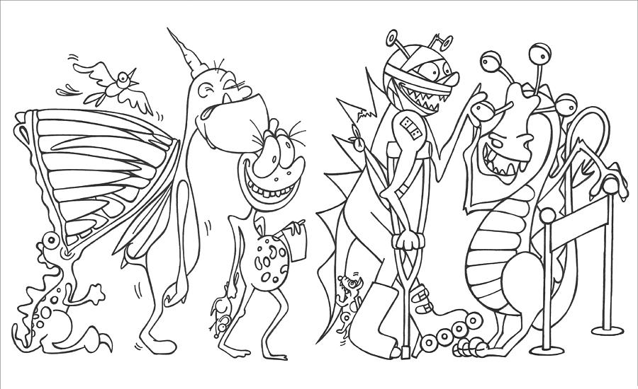 Monster  queue Drawing by Konni Jensen