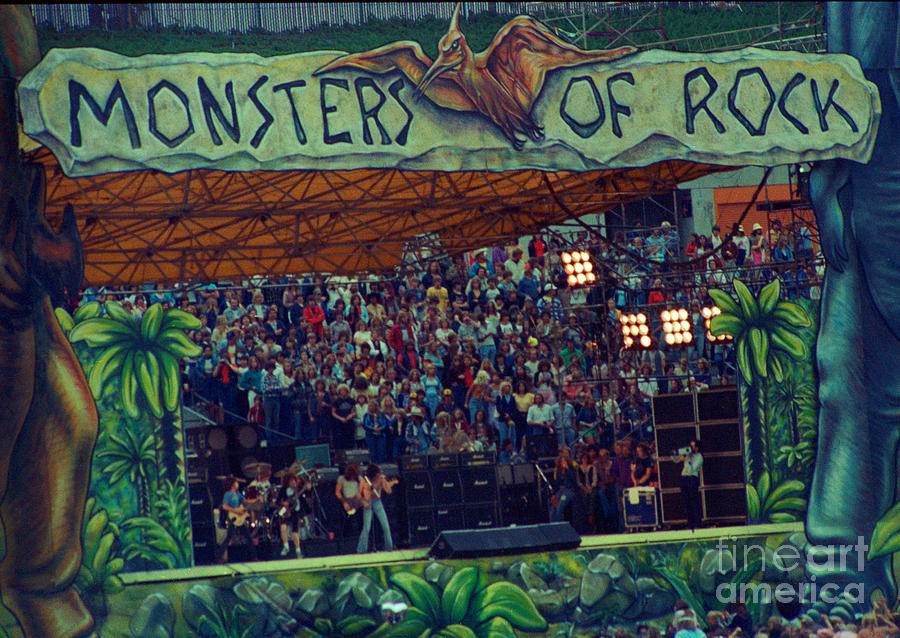 Monsters Of Rock Photograph - Monsters of Rock Stage while A C D C Started their Set - July 1979 by Daniel Larsen