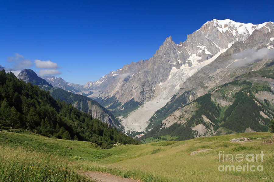 mont Blanc from Ferret valley Photograph by Antonio Scarpi
