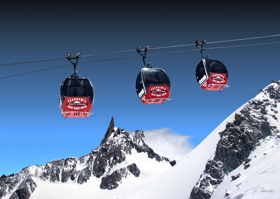 Mont Blanc Gondolas No. 2 Photograph by Joe Bonita