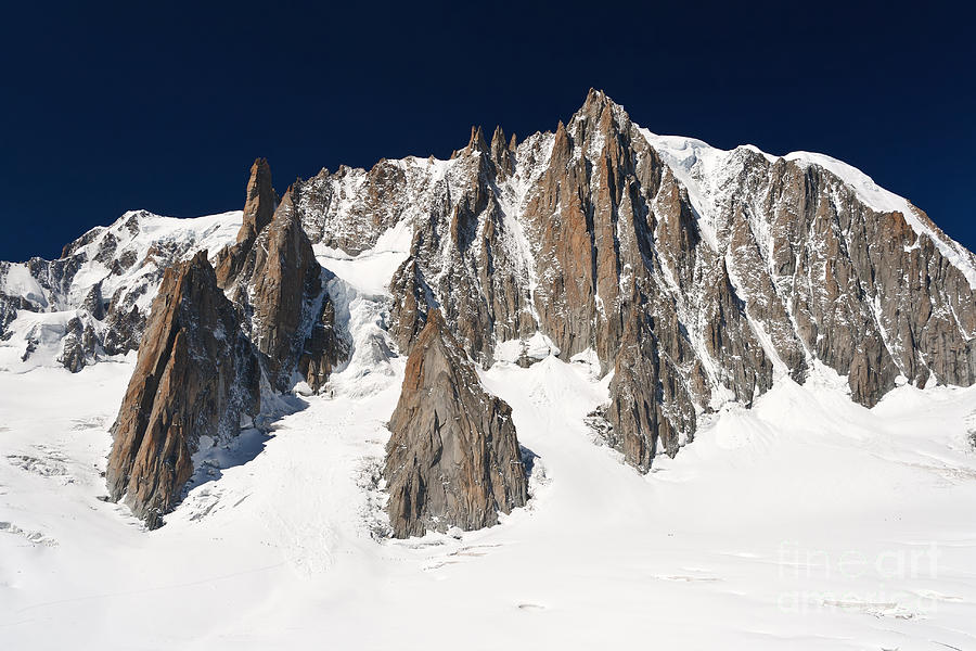 Mont Blanc massif and Mer de Glace glacier Photograph by Antonio Scarpi