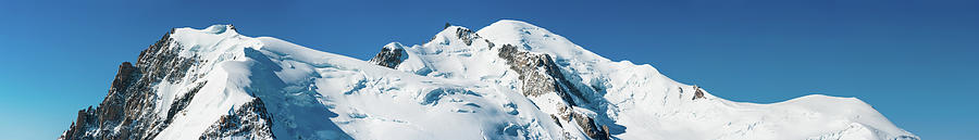 Mont Blanc Summit Super Panorama Alps Photograph by Fotovoyager
