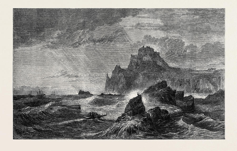 Mont Orgueil Castle Jersey Drawing by Jackson, Samuel Phillips (1830 ...