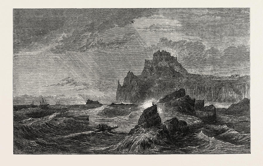 Mont Orgueil Castle Jersey Drawing by Jackson, Samuel Phillips, R.w.s ...