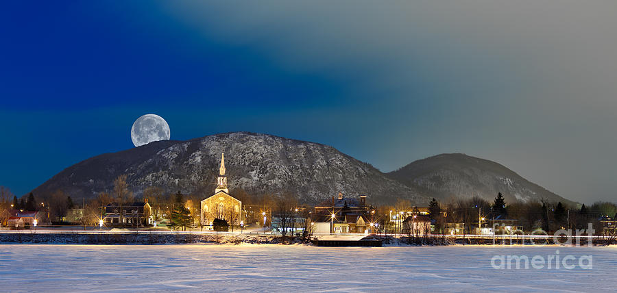 Mont Saint Hilaire Quebec Winter Panorama Photograph by Laurent Lucuix