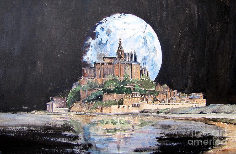 Mont Saint Michel Painting by Bev Morgan