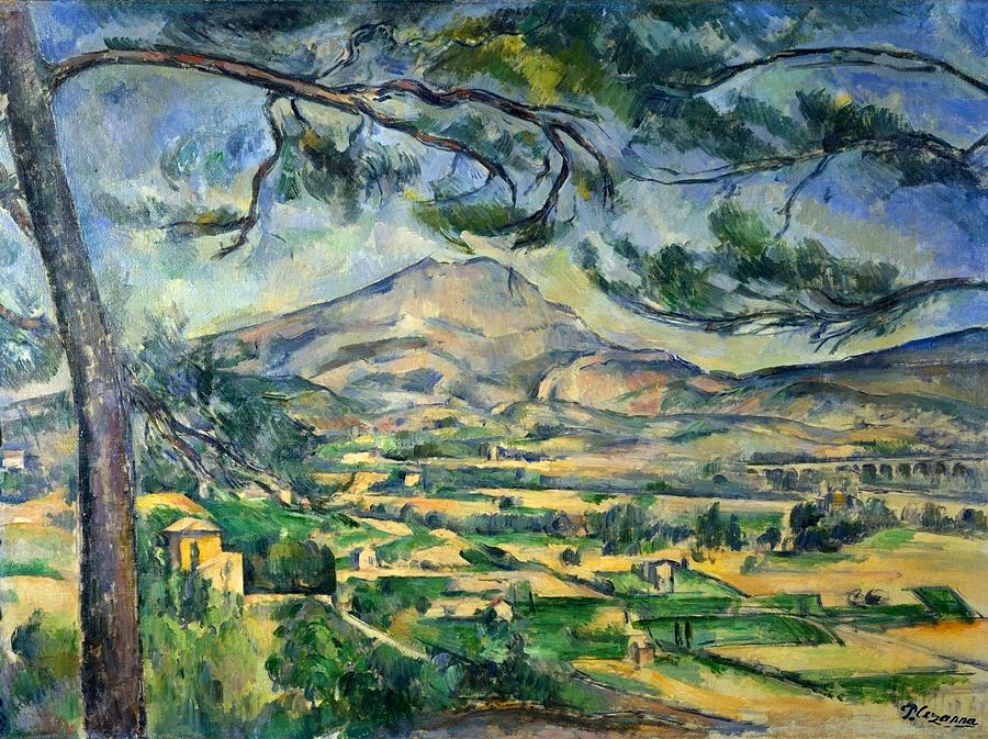 Impressionism Painting - Mont Sainte-Victoire with Large Pine by Paul Cezanne