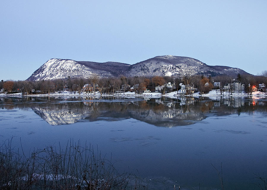 Mont Saint Hilaire Mirror Image - Full View Photograph by Rick Shea