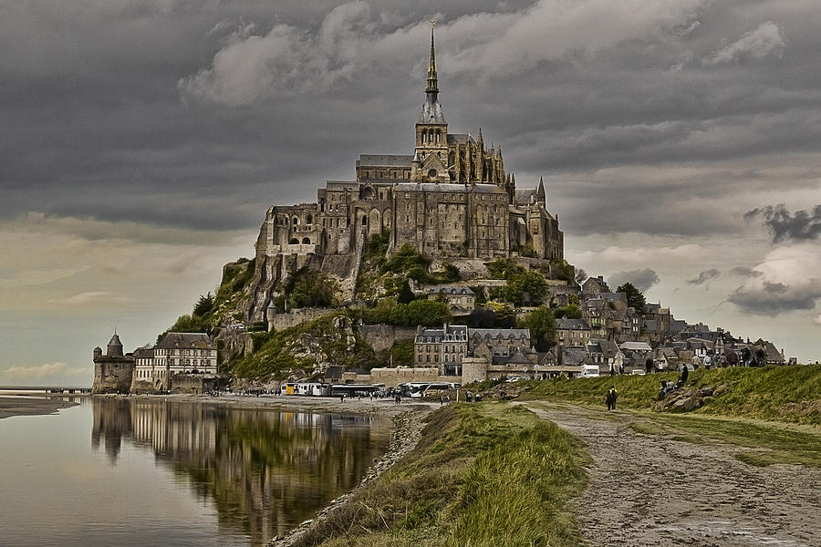 Mont St Michel at Low Tide Photograph by Wes and Dotty Weber