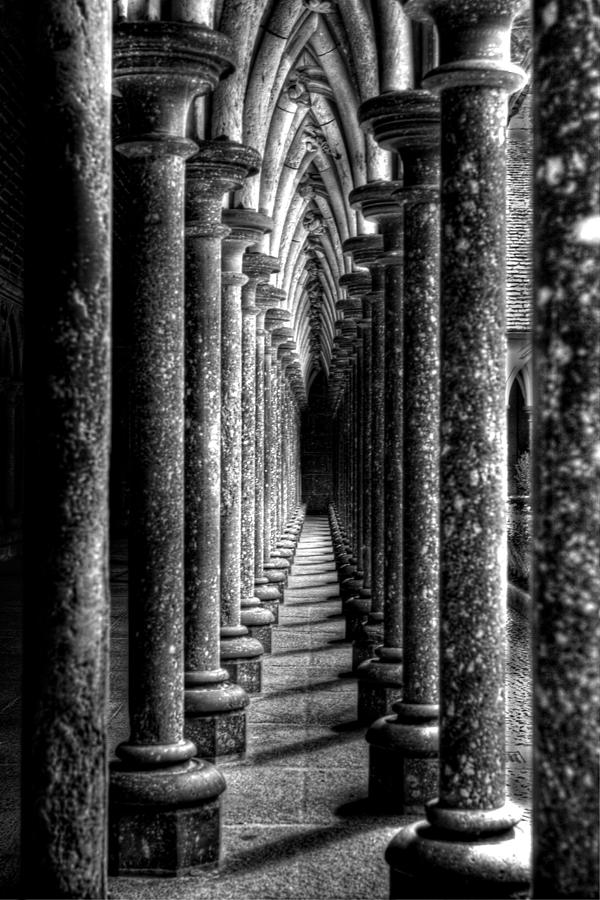 Mont St Michel Pillars Photograph by Nigel R Bell