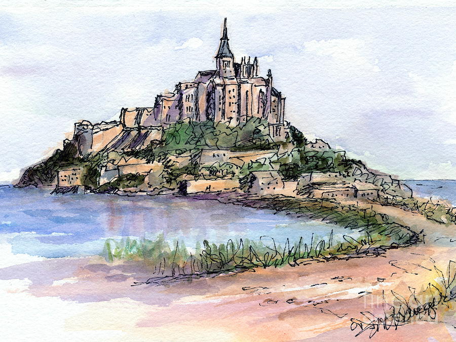 Mont St. Michel Painting by Suzanne Krueger