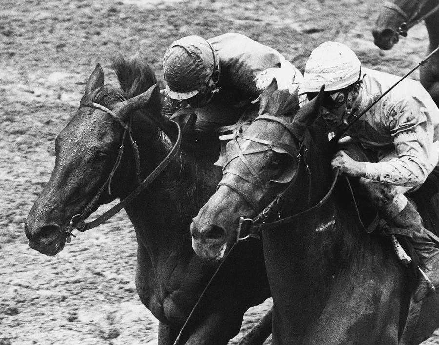 Montage Horse Racing Vintage Photograph by Retro Images Archive
