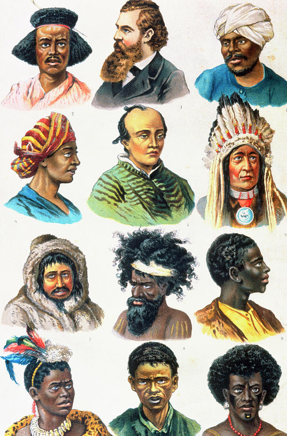 different races face