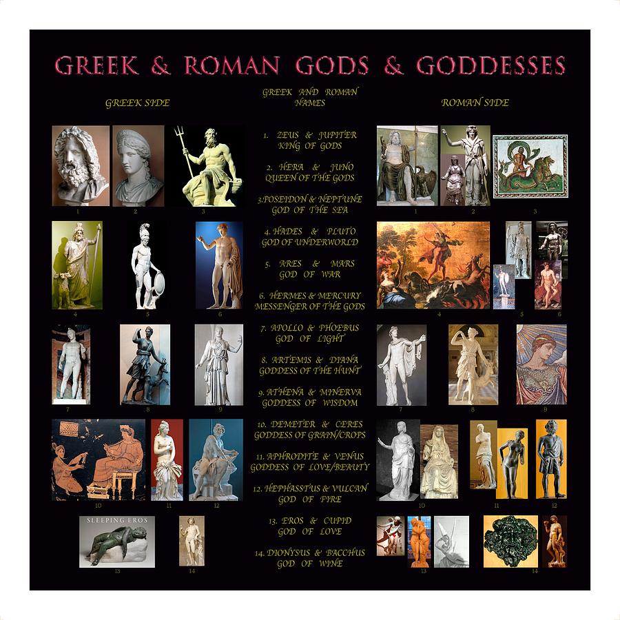 Montage Of Greek And Roman Mytholgy Digital Art by James William Allen ...