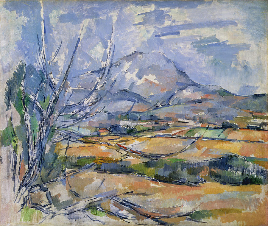 Landscape Photograph - Montagne Sainte-victoire, 1890-95 Oil On Canvas by Paul Cezanne