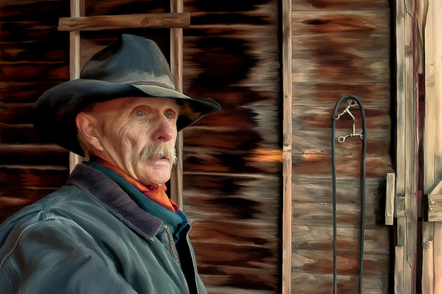 Montana Cowboy Painting by Michael Pickett