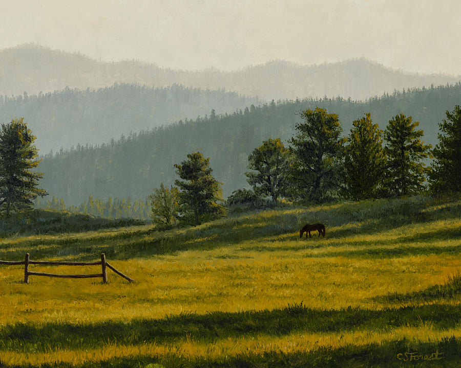 Nature Painting - Montana Morning by Crista Forest