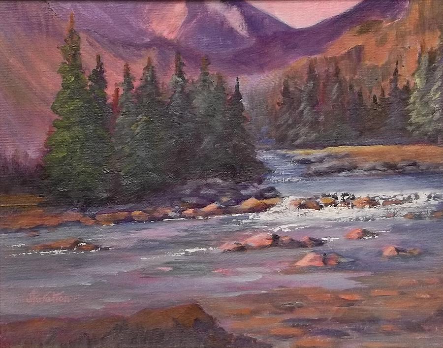 Montana River Painting by Judy Fisher Walton - Fine Art America