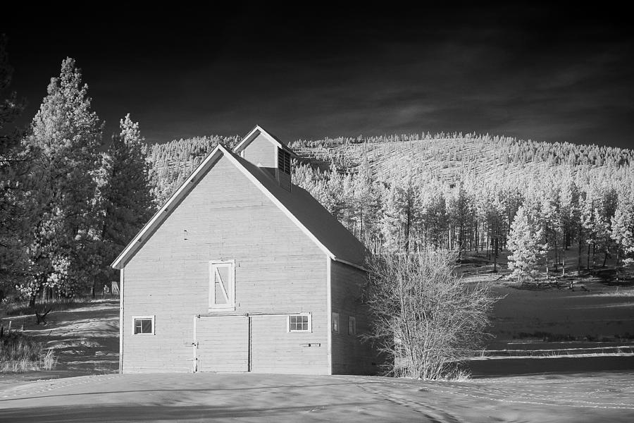 Montana Snowy Barn Photograph