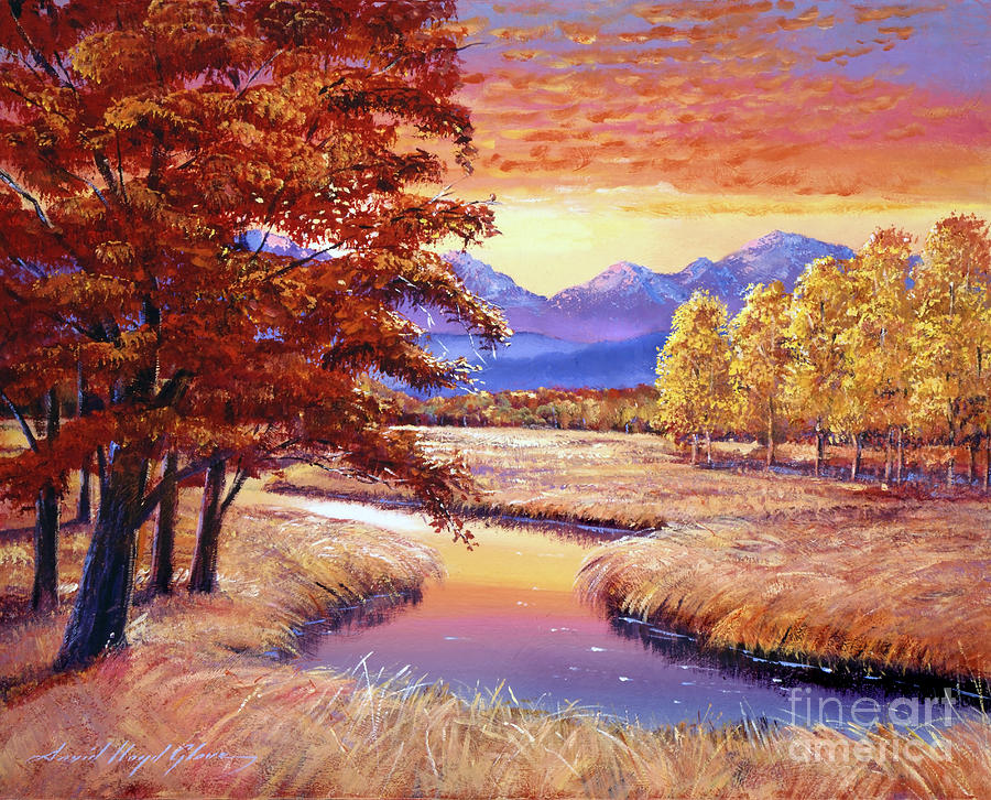 Montana Sunset Painting by David Lloyd Glover