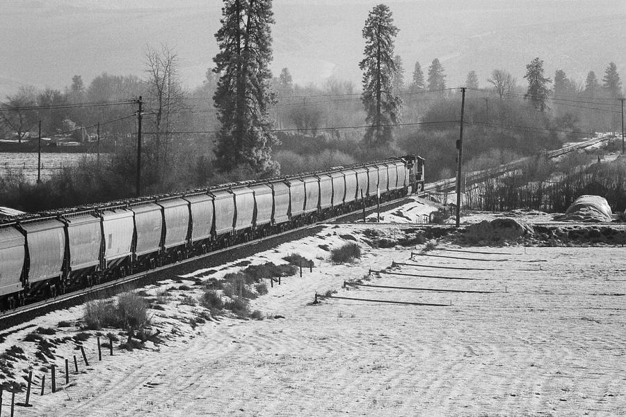 Mountain Photograph - Montana Train by Paul Bartoszek