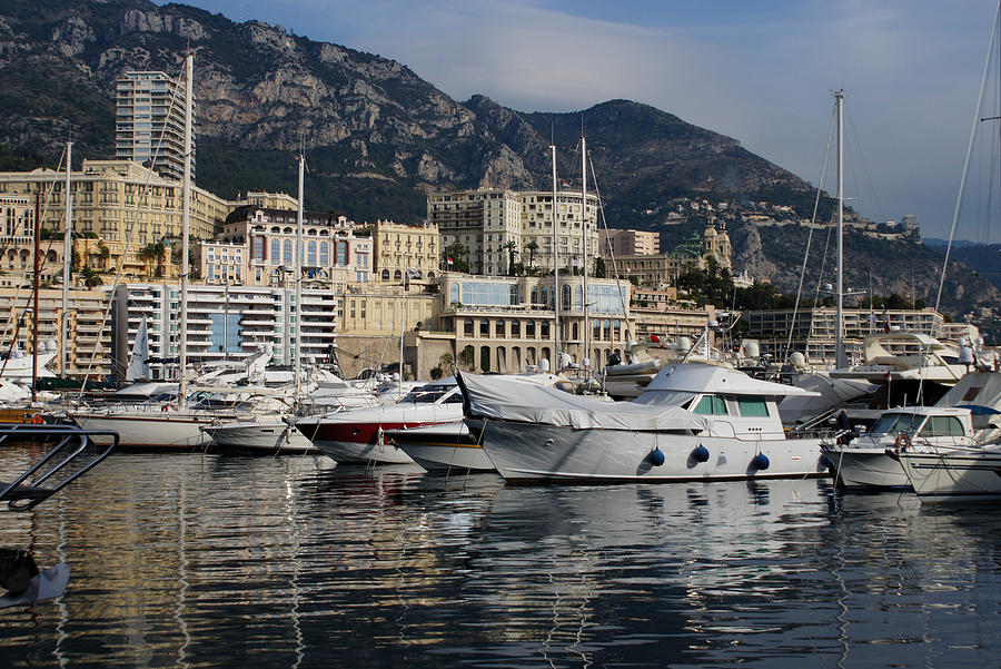 Monte Carlo Harbor - Monaco French Riviera  Photograph by Georgia Mizuleva