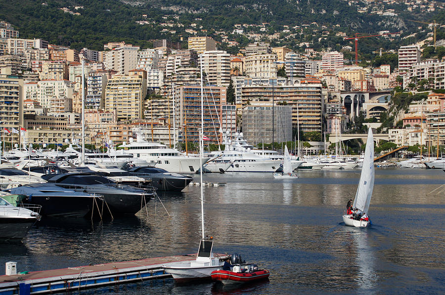 Monte Carlo Sailing - Monaco French Riviera Photograph by Georgia Mizuleva