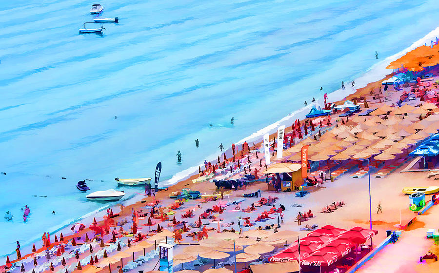 Impressionism Digital Art - Montenegero Beach by Richard Dagostino