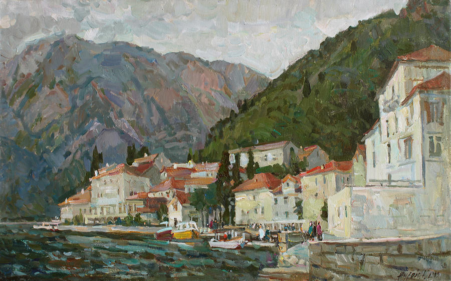 Montenegrin Venice Painting by Juliya Zhukova