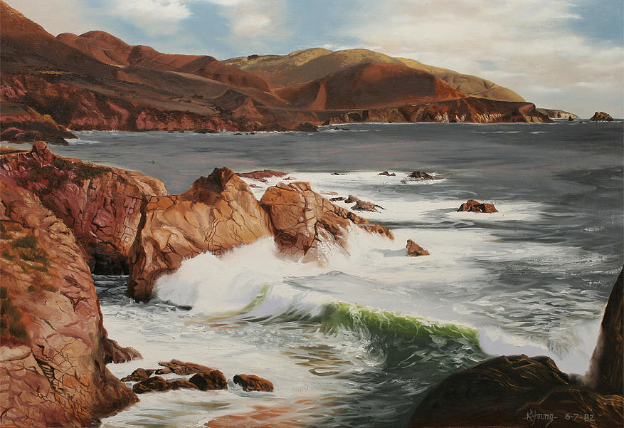 Monterey Coast Painting by Kenneth Young