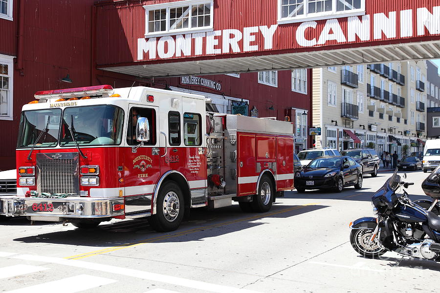 Monterey Fire Engine On Monterey Cannery Row California 5D25059 Photograph by Wingsdomain Art and Photography