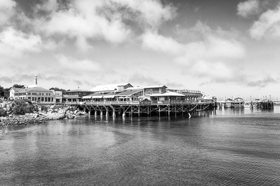 Black And White Photograph - Monterey Old Fishermans Wharf by Priya Ghose