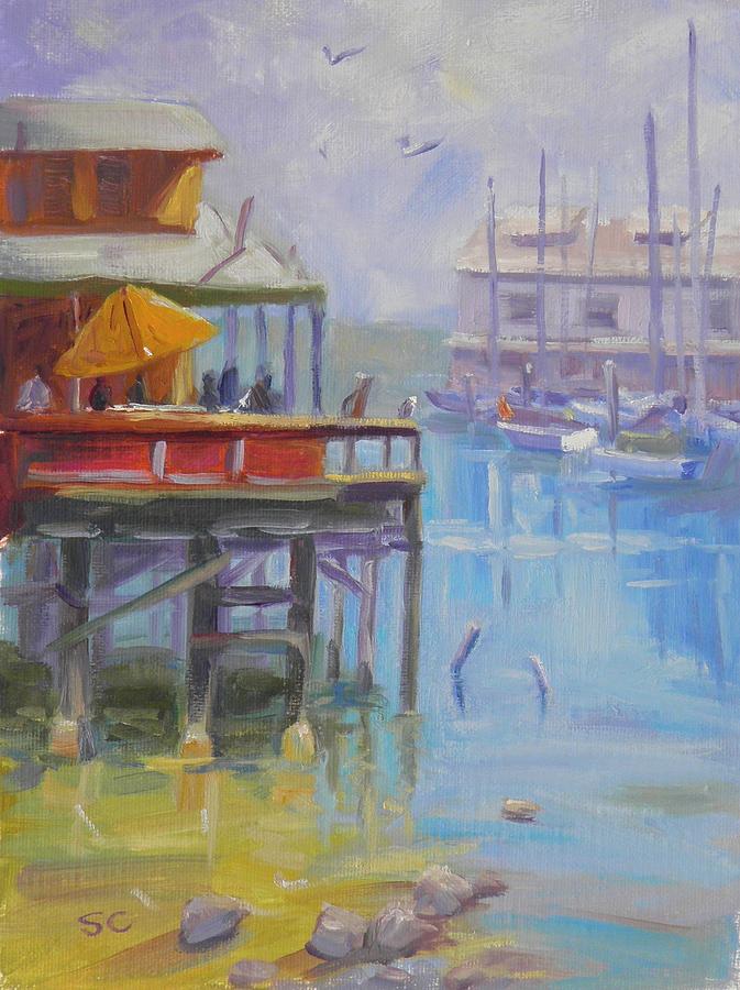 Monterey Wharf Painting by Sharon Casavant