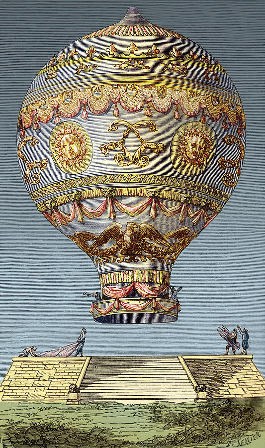Montgolfier Balloon Flight, 1783 Photograph by Science Source