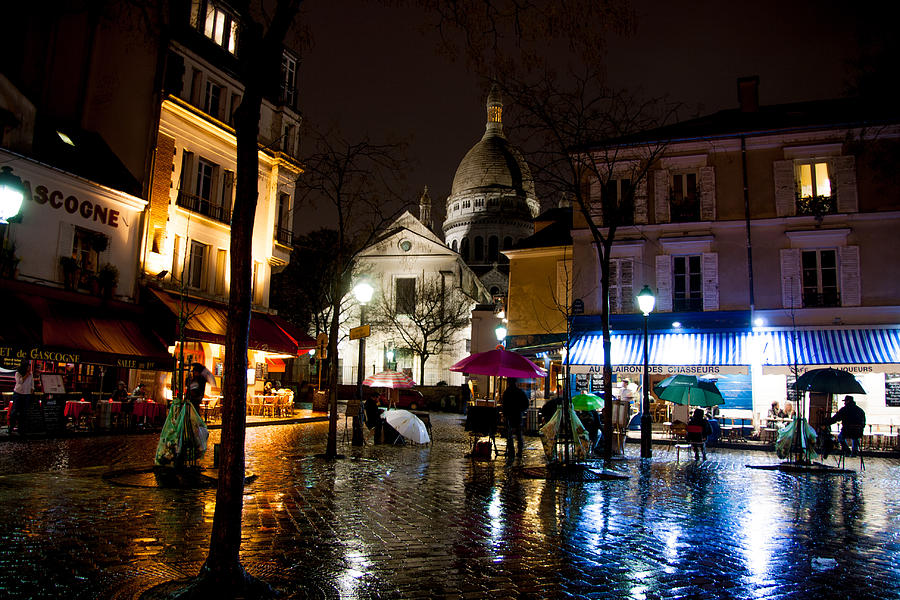 Montmartre At Night Photograph by Frank Molina