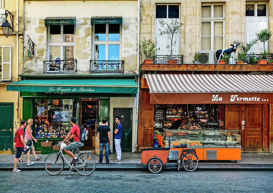 Montorgueil District In Paris, France by Bruno De Hogues